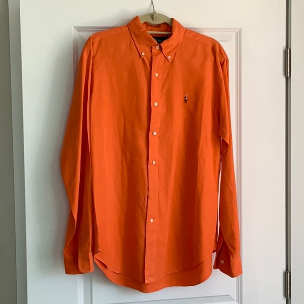 Medium Ralph Lauren Orange Button Down